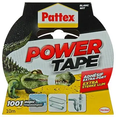 1001842 - PATTEX POWER TAPE 10M WIT BL