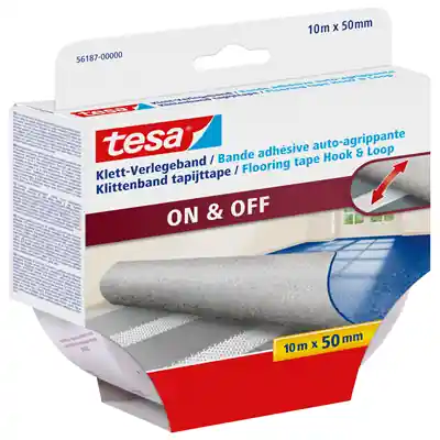 1070381 - TESA ON&OFF TAPE KLITTENBAND VOOR TAPIJTEN 10M X 50MM