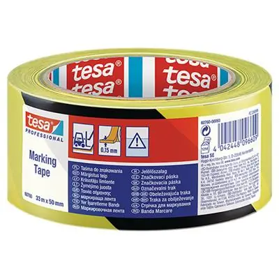 1059185 - TESA 60760 SIGNALISATIETAPE PVC GEEL-ZWART