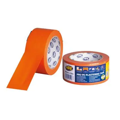 1072274 - PE STUKADOORSTAPE ORANJE 50MM X 33M