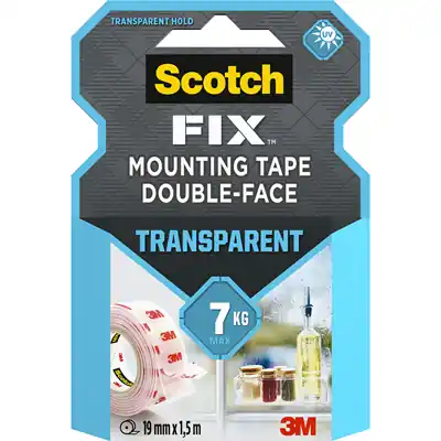 1071423 - SCOTCH-FIX™ TRANSP MONTAGETAPE19MMX1,5M, 1 ROL/PAK