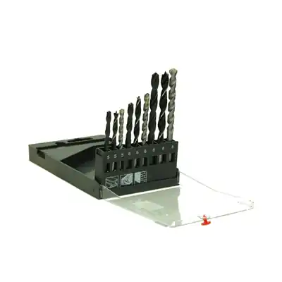 1011631 - STEEN-, HOUT-,METAALBOOR HSS MACK SET 9-DELIG 5-8MM