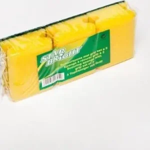 1063290 - SCHUURSPONS MET GRIP 3 STUKS 9X7X4,5CM SB