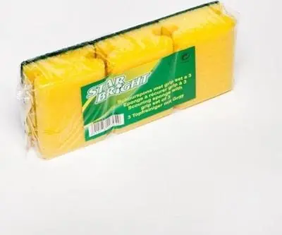1063290 - SCHUURSPONS MET GRIP 3 STUKS 9X7X4,5CM SB
