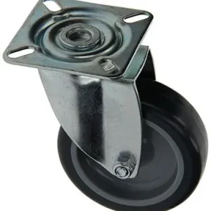 1015244 - RUBBER ROL 2 KOGELLAGERS MET PLAAT 75MM