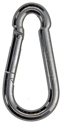 1008437 - MACK 1 KARABIJNHAAK + VEER 8 X 80MM VERZINKT
