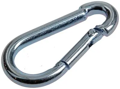 1008444 - MACK 1 KARABIJNHAAK + VEER 4 X 40MM VERZINKT