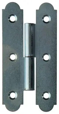 1013261 - 2 SPAANSE PAUMELLEN LINKS VERZINKT H 100 x B 50 mm
