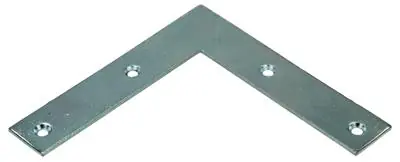 1013305 - 8 PLATTE WINKELHAKEN VERZINKT 100X100X20X2MM
