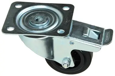 1049120 - ZW WIEL BEVESTIGINGSPLAAT + REM RUBBER MET NYLON VELG 80MM