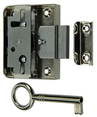 1015915 - 1 OPLEGMEUBELSLOT VERNIKKELD 30MM
