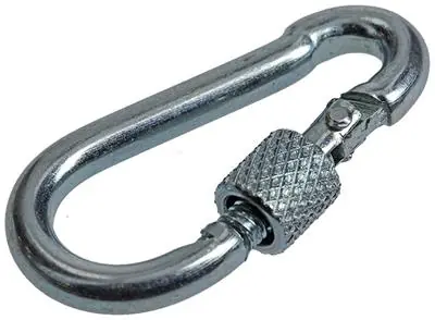 1008514 - MACK 1 KARABIJNHAAK + BORGSL. 4 X 40MM VERZINKT