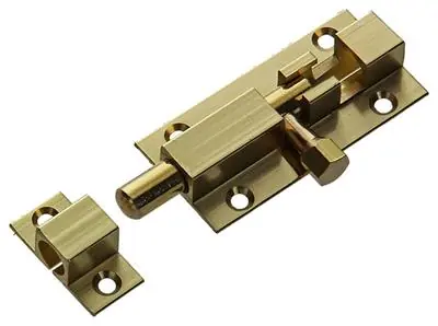1013681 - 1 SCHUIFGRENDEL MESSING GEPOLIERD A 50 - B 16 mm