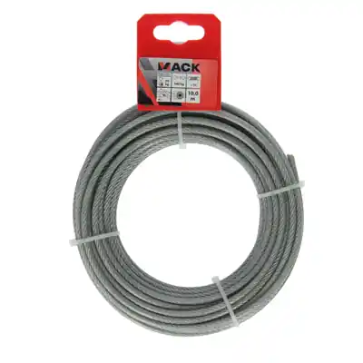 1015196 - STAALKABEL PVC MANTEL 6X7 10M 3-4MM WLL 100KG DIN EN12385-4