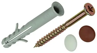 1017912 - KOZIJNPLUG MET SCHROEF POLYAMIDE 12 ST 8 X 60 MM
