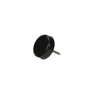 1066768 - STOELGLIJDER NAGEL KUNSTSTOF ZWART Ø 19 MM 12 ST/PCS