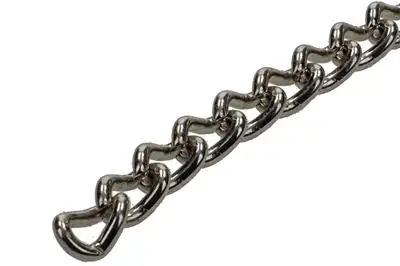 1006932 - GOURMETTEKETTING VERNIKKELD Ø 2,5MM L 8MM 2M