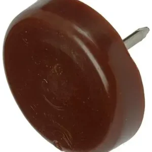 1047714 - STOELGLIJDER NAGEL KUNSTSTOF BRUIN Ø 25 MM 8 ST/PCS