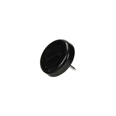 1066769 - STOELGLIJDER NAGEL KUNSTSTOF ZWART Ø 25 MM 8 ST/PCS
