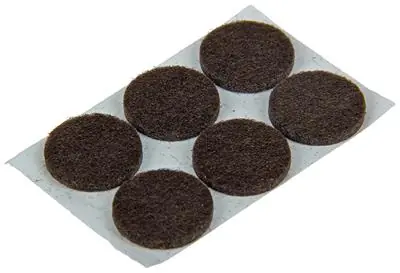 1047691 - VILTPASTILLE ZELFKLEVEND BRUIN Ø 19 MM 18 ST/PCS