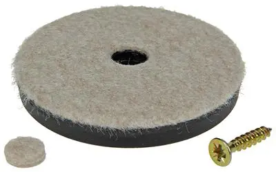 1048775 - VERSTERKTE VILT + SCHROEF BRUIN Ø 60 MM 4 ST/PCS
