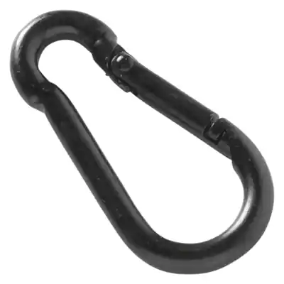 1072147 - MACK 1 KARABIJNHAAK + VEER 5 X 50MM ZWART