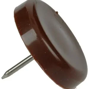 1047748 - STOELGLIJDER NAGEL KUNSTSTOF BRUIN Ø 28 MM 4 ST/PCS