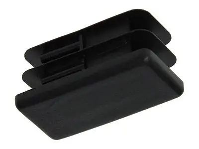 1047764 - INSTEEKDOP KUNSTSSTOF ZWART 20 X 40 MM 4 ST/PCS