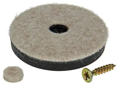 1048772 - VERSTERKTE VILT + SCHROEF BRUIN Ø 50 MM 4 ST/PCS