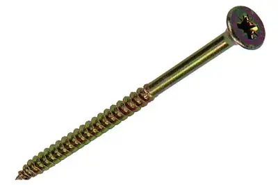 1017260 - SPAANPLAATSCHROEF VZ KOP GEELVERZ. 6 ST 5,0 X 80 MM