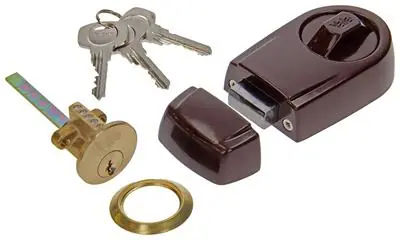 1019121 - OPLEGSLOT RIM LOCK BRUIN