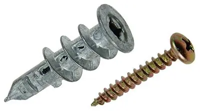 1017889 - BOORPLUG VR GIPSKART.PLT + SCHR.ZAMAC 4ST 6 X 38 MM