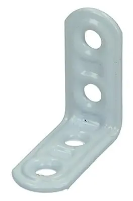 1013793 - 4 GEPLOOIDE WINKELHAKEN WIT GELAKT 30X30MM