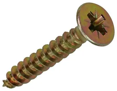 1020121 - SPAANPLAATSCHROEF VZ KOP GEEL VZ 100 ST 6,0 X 40 MM