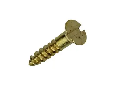 1019645 - HOUTSCHROEF VERZONKEN KOP MESSING 12ST 2,5 X 12 MM