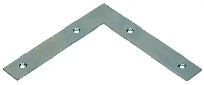 1014295 - 8 PLATTE WINKELHAKEN VERZINKT 125X125X20MM