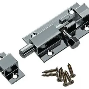 1013684 - 1 SCHUIFGRENDEL MESSING VERCHROOMD A 50 - B 16 mm