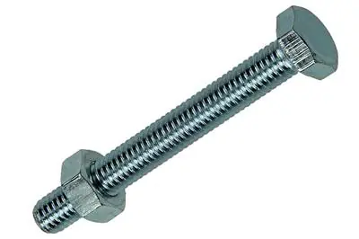 1017609 - TAPBOUT + MOER STAAL VERZINKT 8 ST M6 X 50 MM