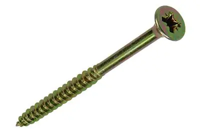 1020125 - SPAANPLAATSCHROEF VZ KOP GEEL VZ 100 ST 6,0 X 80 MM
