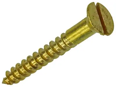 1019654 - HOUTSCHROEF VERZONKEN KOP MESSING 7 ST 4,0 X 30 MM