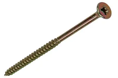 1017250 - SPAANPLAATSCHROEF VZ KOP GEELVERZ. 8 ST 4,5 X 80 MM