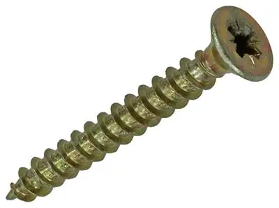 1017961 - SPAANPLAATSCHROEF VZ KOP GEELVERZ 100ST 3,0 X 25 MM