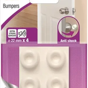 1052410 - SCHOKDEMPENDE MEUBELBUFFER - WIT - 22MM - 4/BLISTER