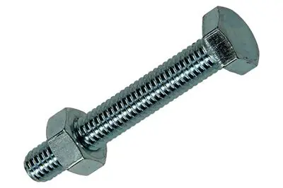 1020216 - TAPBOUT + MOER VERZINKT 30 ST M6 X 40 MM