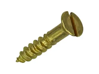 1019647 - HOUTSCHROEF VERZONKEN KOP MESSING 14ST 3,0 X 16 MM