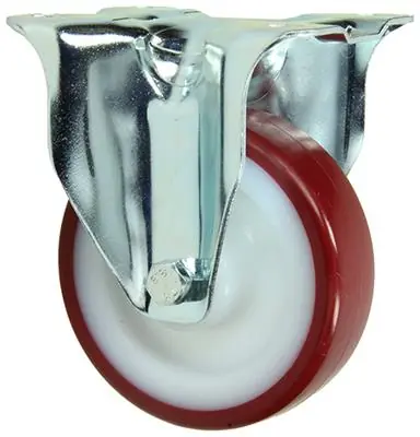1058927 - VAST WIEL GESPOTEN PU LOOPVLAKNYLON VELG MET PLAAT 100 MM