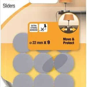 1053576 - 3M MEUBELGL MOVE & PROTECT GRIJS - 22MM - 9 ST
