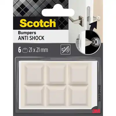 1070696 - SCOTCH® ANTI SHOCK WALL BUMPERS ZELFKLEVEND WIT 21MM X 21MM