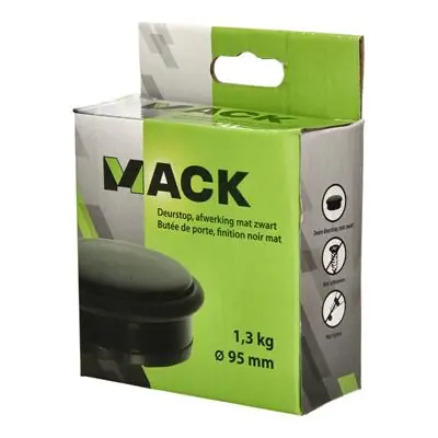 1069043 - ZWARE DEURSTOP ZWART 1,3 KG Ø 95MM HOOGTE 35MM