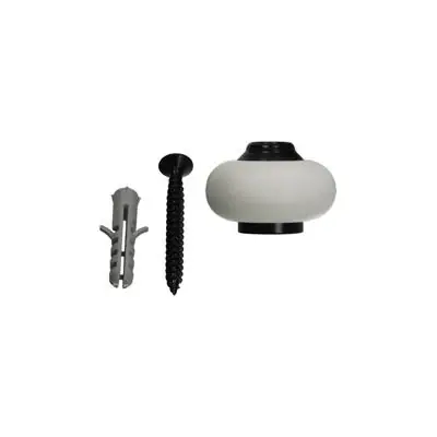 1069030 - DEURSTOP MET RUBBER ZWART Ø 30 MM 1 ST/PC